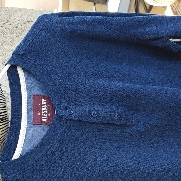 Alesbury Men's Sweater Large Tall Dark Blue - Picture 3 of 6